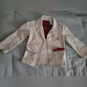 IZOD Corduroy Jacket with Red Plaid Lining